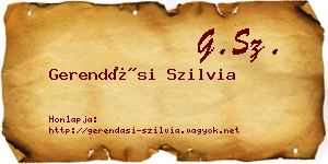 Gerendási Szilvia névjegykártya